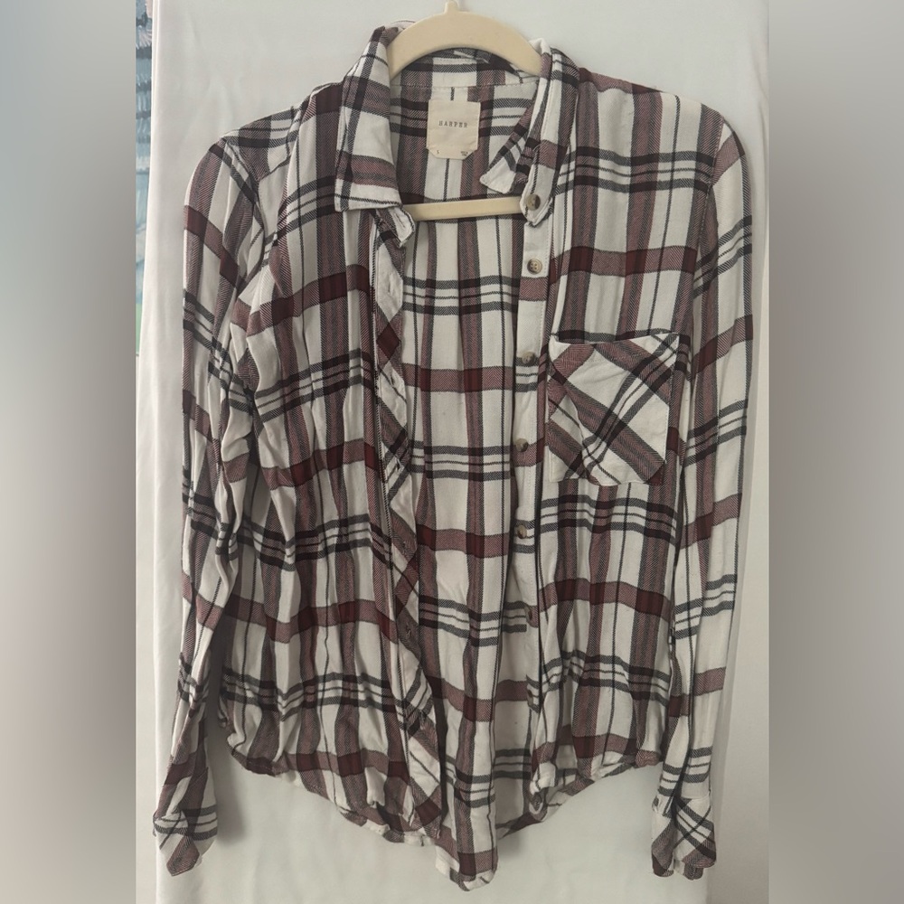 Harper Red and Black Plaid Shirt